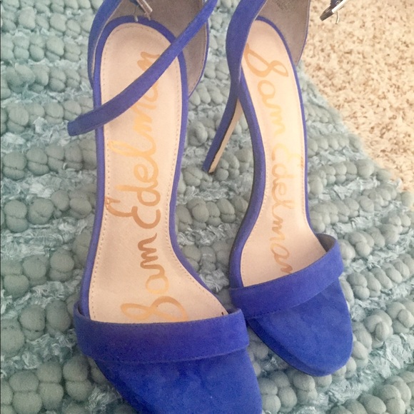 SAM EDELMAN ROYAL BLUE HEELS SIZE 6.5 - Picture 3 of 3